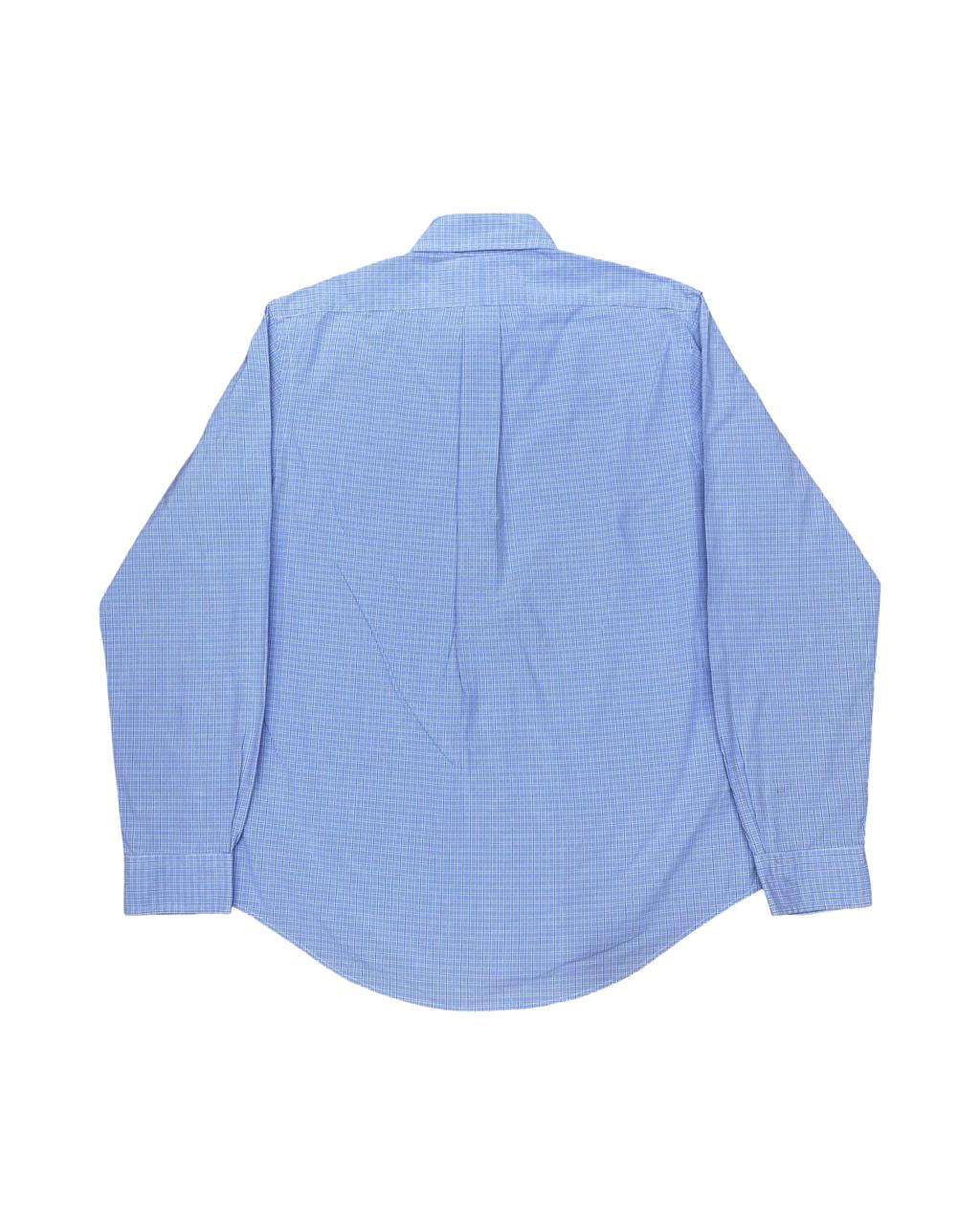 Ralph Lauren Blue Checked Shirt | Medium | Chest 22.5”