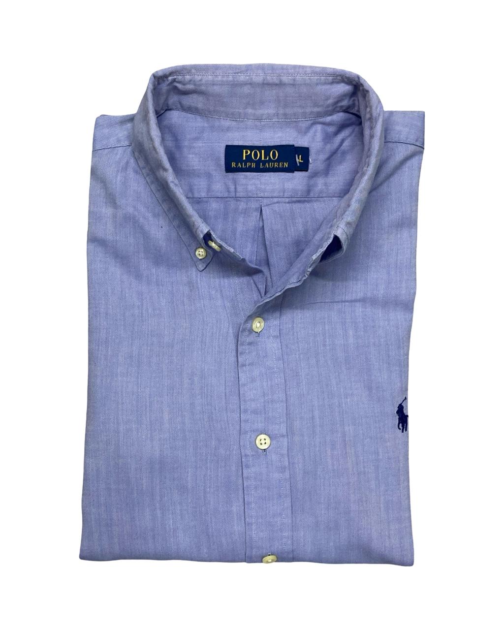 Polo Ralph Lauren Blue Chambray Shirt | Large | Chest 24.5”