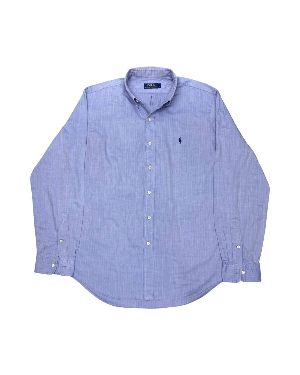 Polo Ralph Lauren Blue Chambray Shirt | Large | Chest 24.5”