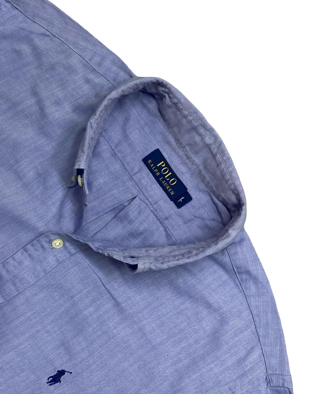 Polo Ralph Lauren Blue Chambray Shirt | Large | Chest 24.5”