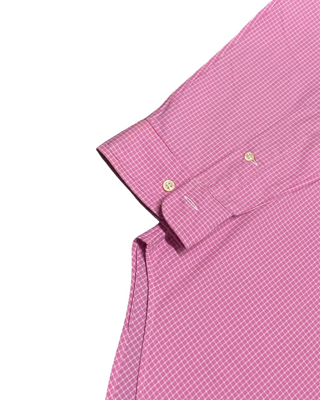 Ralph Lauren Pink Gingham Pattern Shirt | Large | Chest 25”