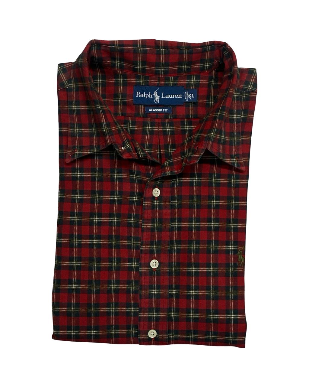 Ralph Lauren Red Plaid Shirt | XL | Chest 26.5”