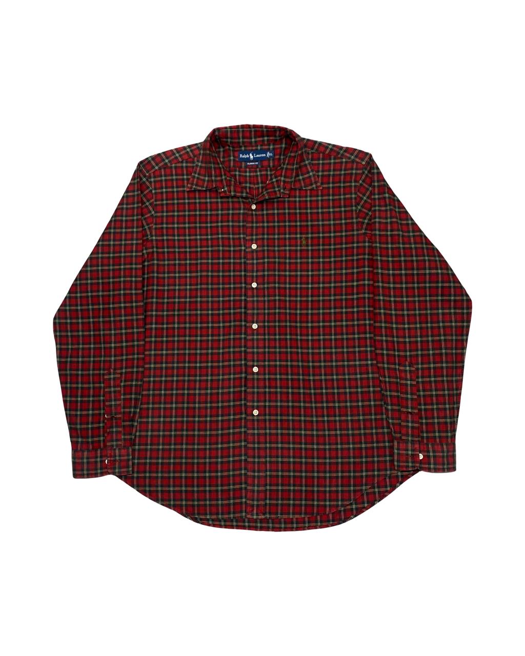 Ralph Lauren Red Plaid Shirt | XL | Chest 26.5”