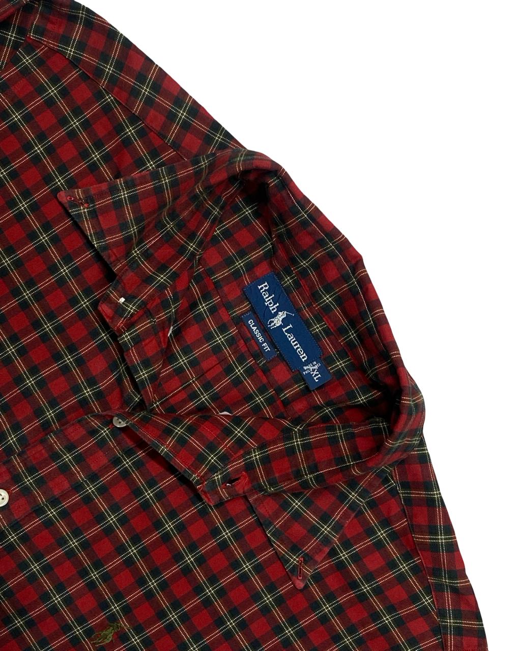 Ralph Lauren Red Plaid Shirt | XL | Chest 26.5”