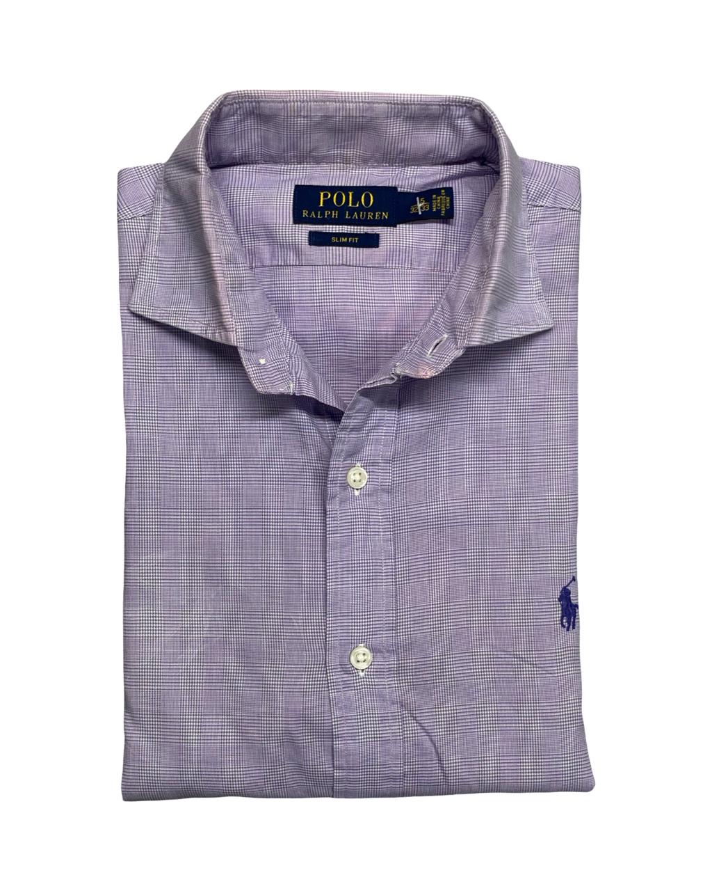 Polo Ralph Lauren Purple Plaid Shirt | Medium | Chest 20.5”