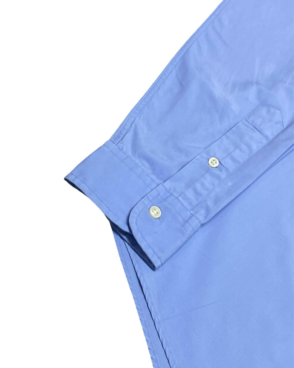 Ralph Lauren Solid Blue Shirt | Large | Chest 24”