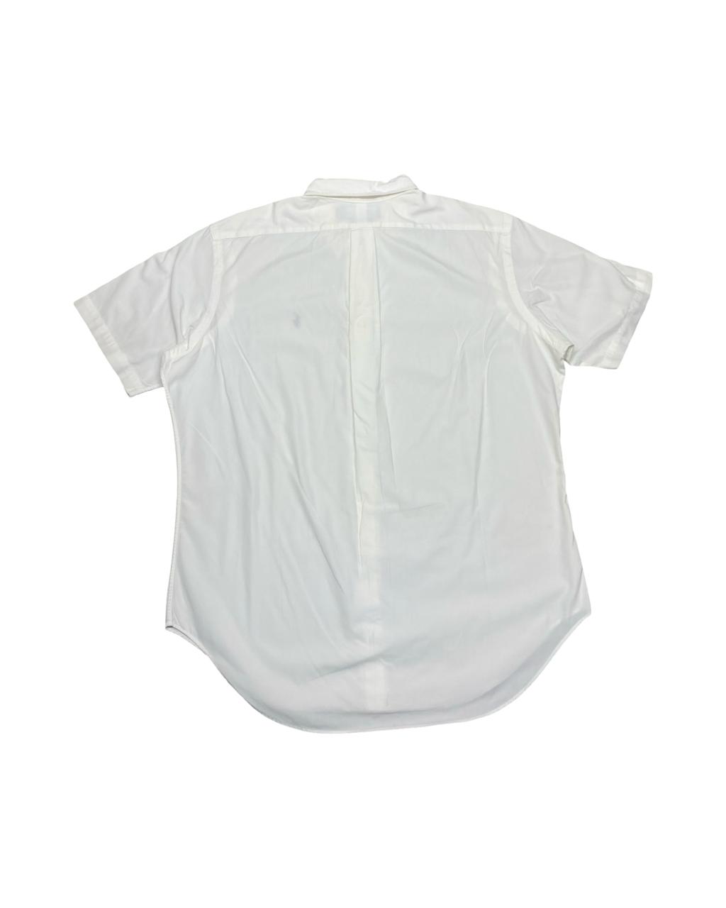 Ralph Lauren Solid White Short-Sleeve Shirt | XL | Chest 25.5”