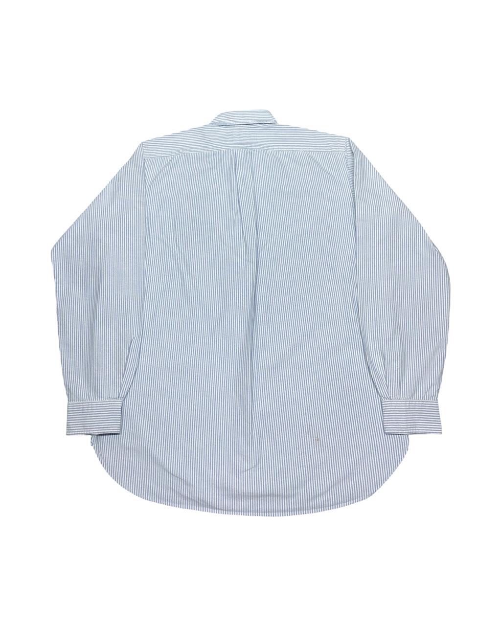 Ralph Lauren Blue Striped Shirt | Large | Chest 24.5”