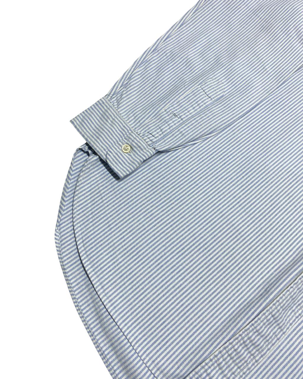Ralph Lauren Blue Striped Shirt | Large | Chest 24.5”