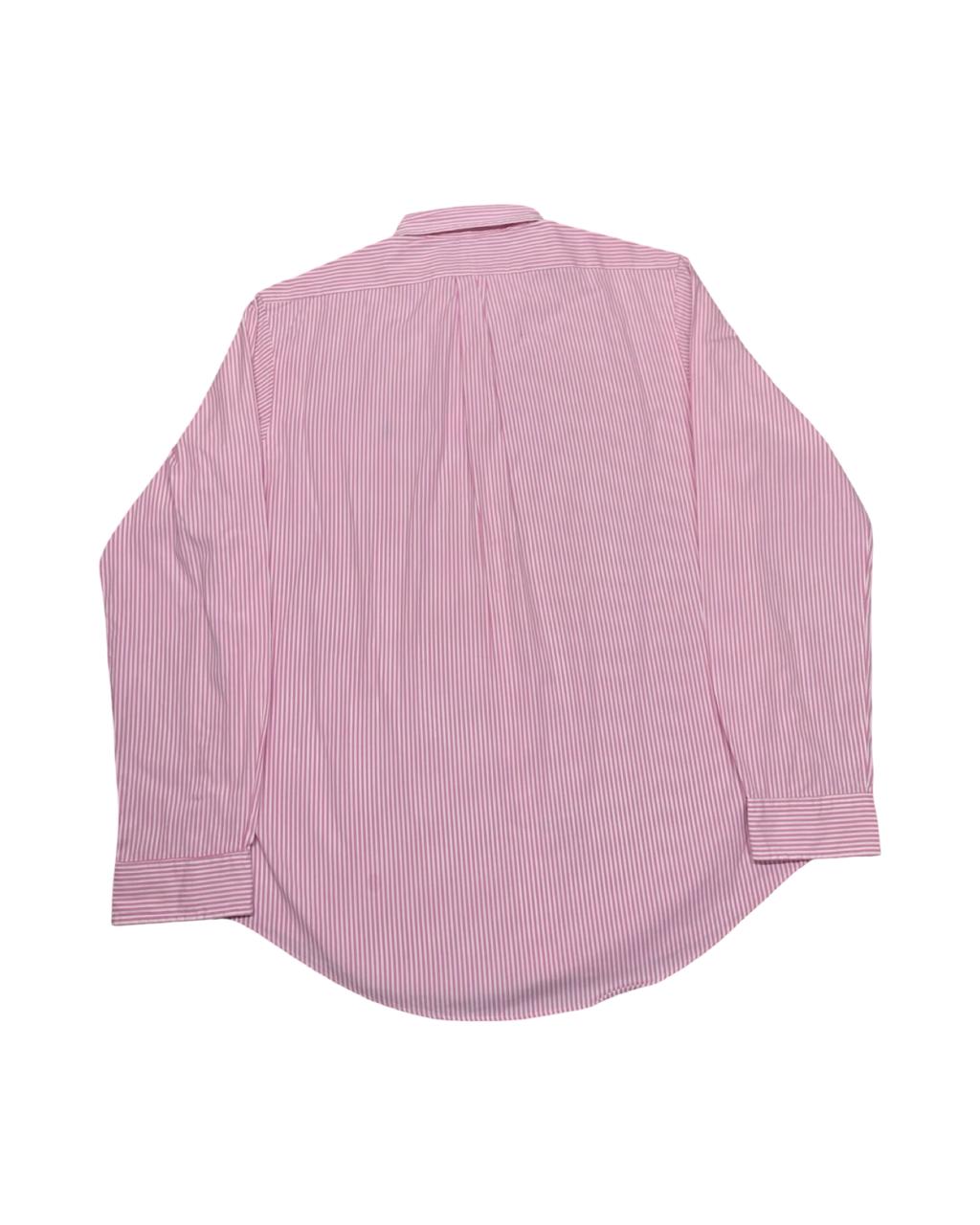 Ralph Lauren Pink Striped Shirt | Large | Chest 23.5”