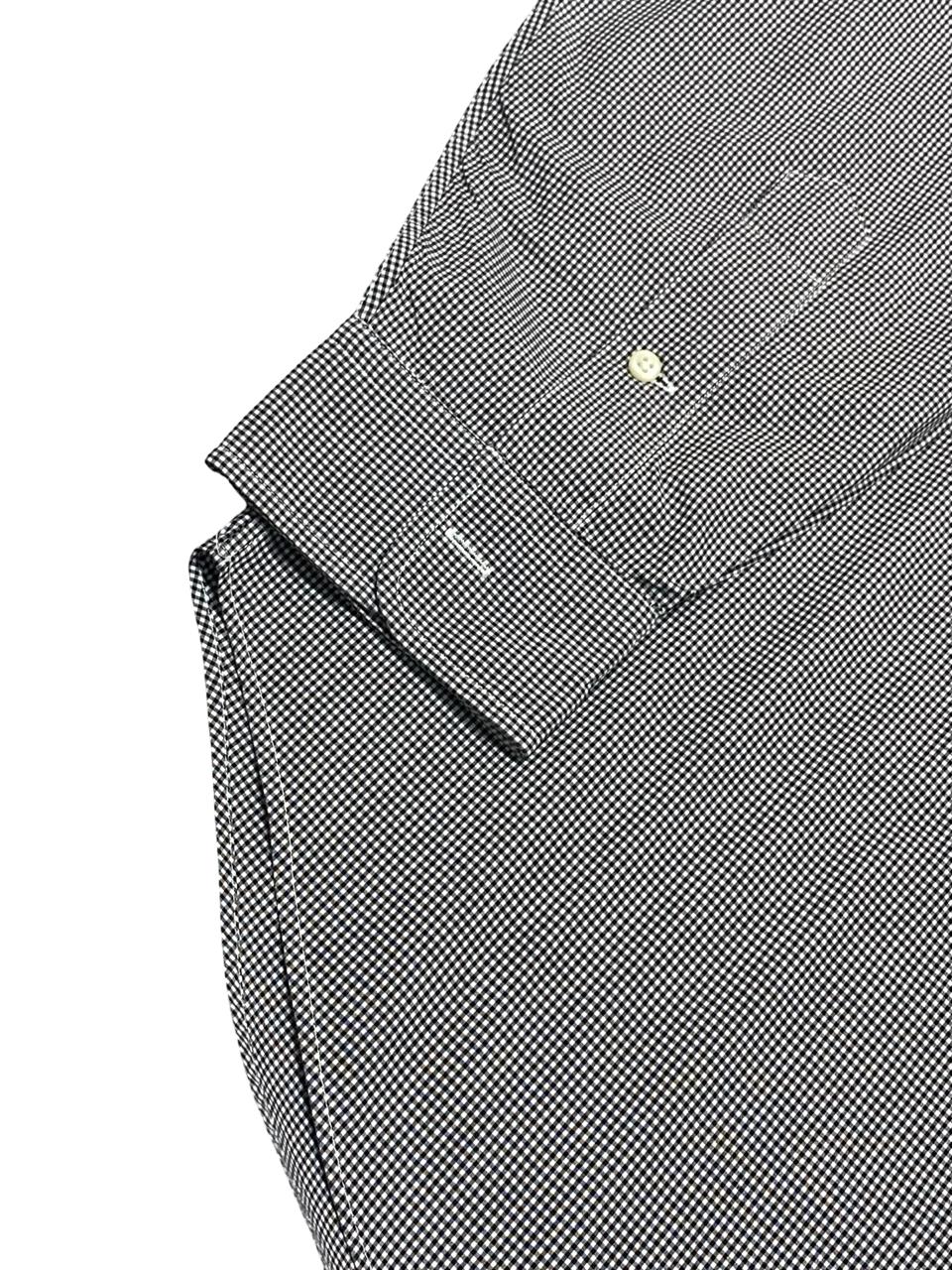 Ralph Lauren Black & White Micro Check Shirt | XXL | Chest 28.5”