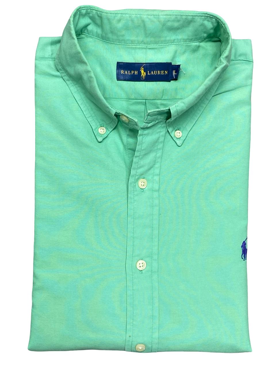Ralph Lauren Mint Green Oxford Shirt | Large | Chest 24.5”