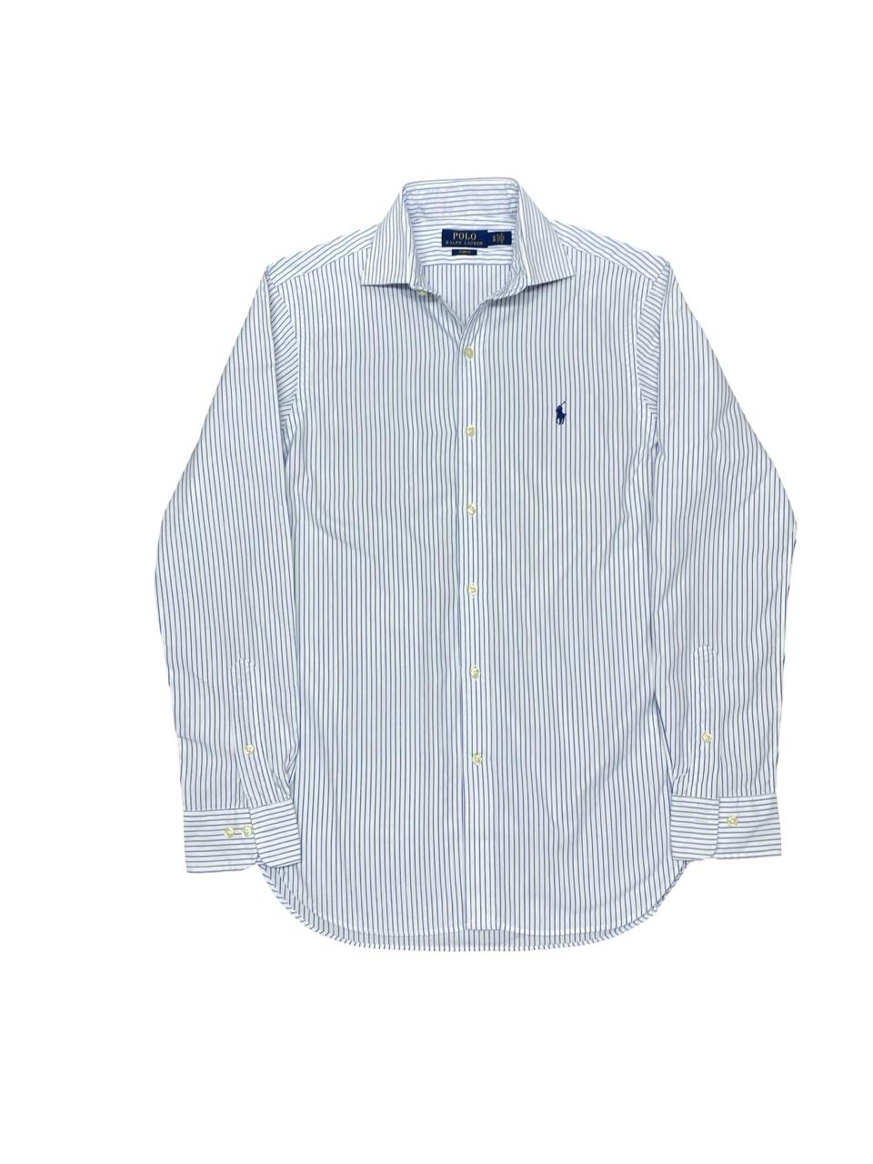 Ralph Lauren Blue Striped Shirt | Small | Chest 20”