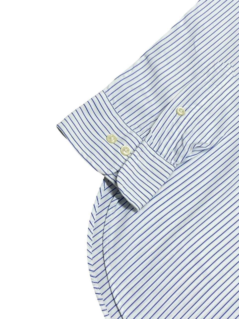 Ralph Lauren Blue Striped Shirt | Small | Chest 20”