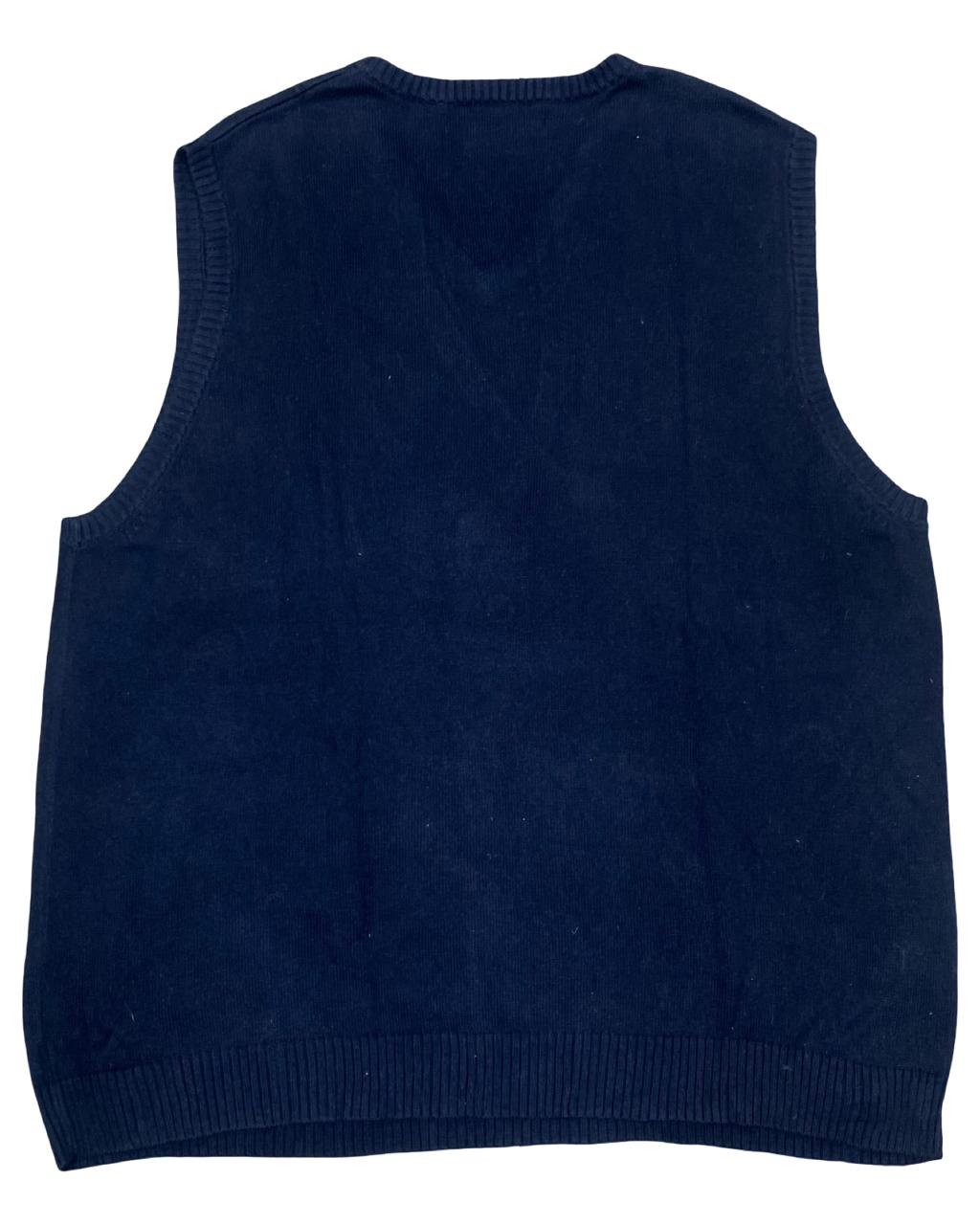 Chaps Navy Blue V-Neck Sweater Vest | Size Large | Chest 25”