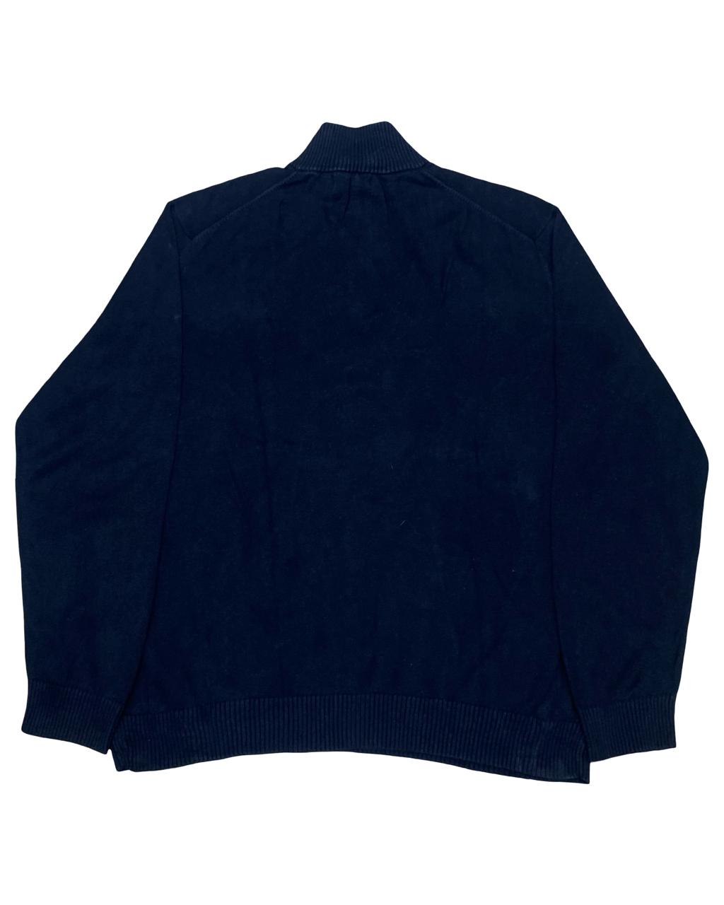 Nautica Navy Blue Half-Zip Sweater | Size XL | Chest 26.5”