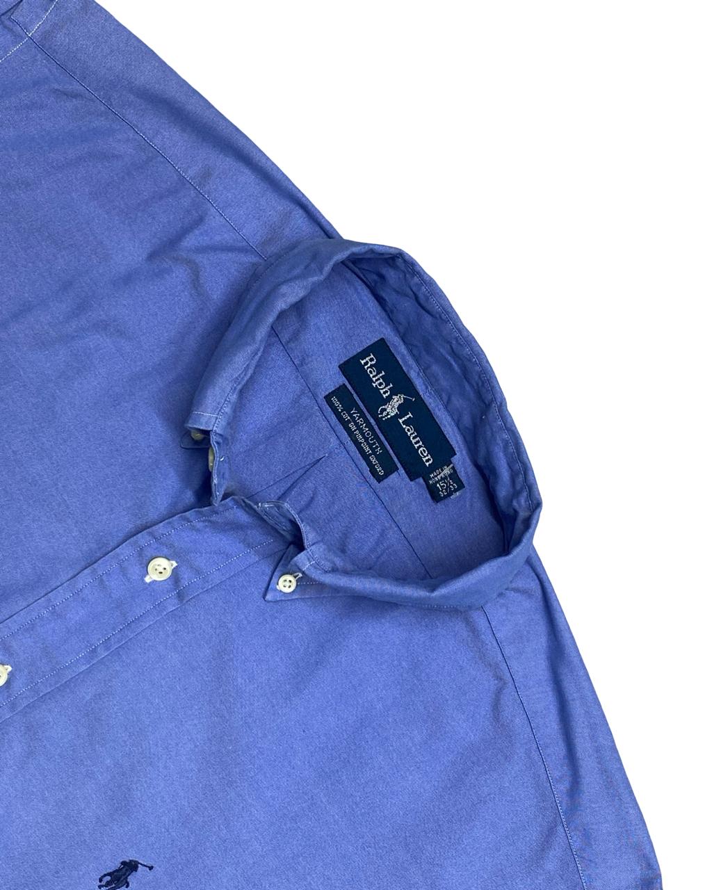 Ralph Lauren Royal Blue Pinpoint Oxford Button-Down Shirt | Size XL | Chest 25.5”