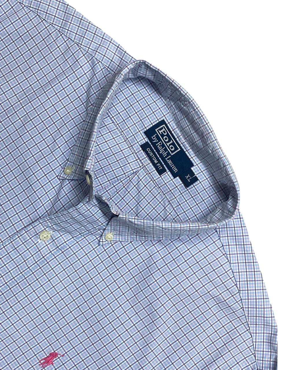 Polo by Ralph Lauren Light Blue Checked Button-Down Shirt | Size Large | Chest 25”