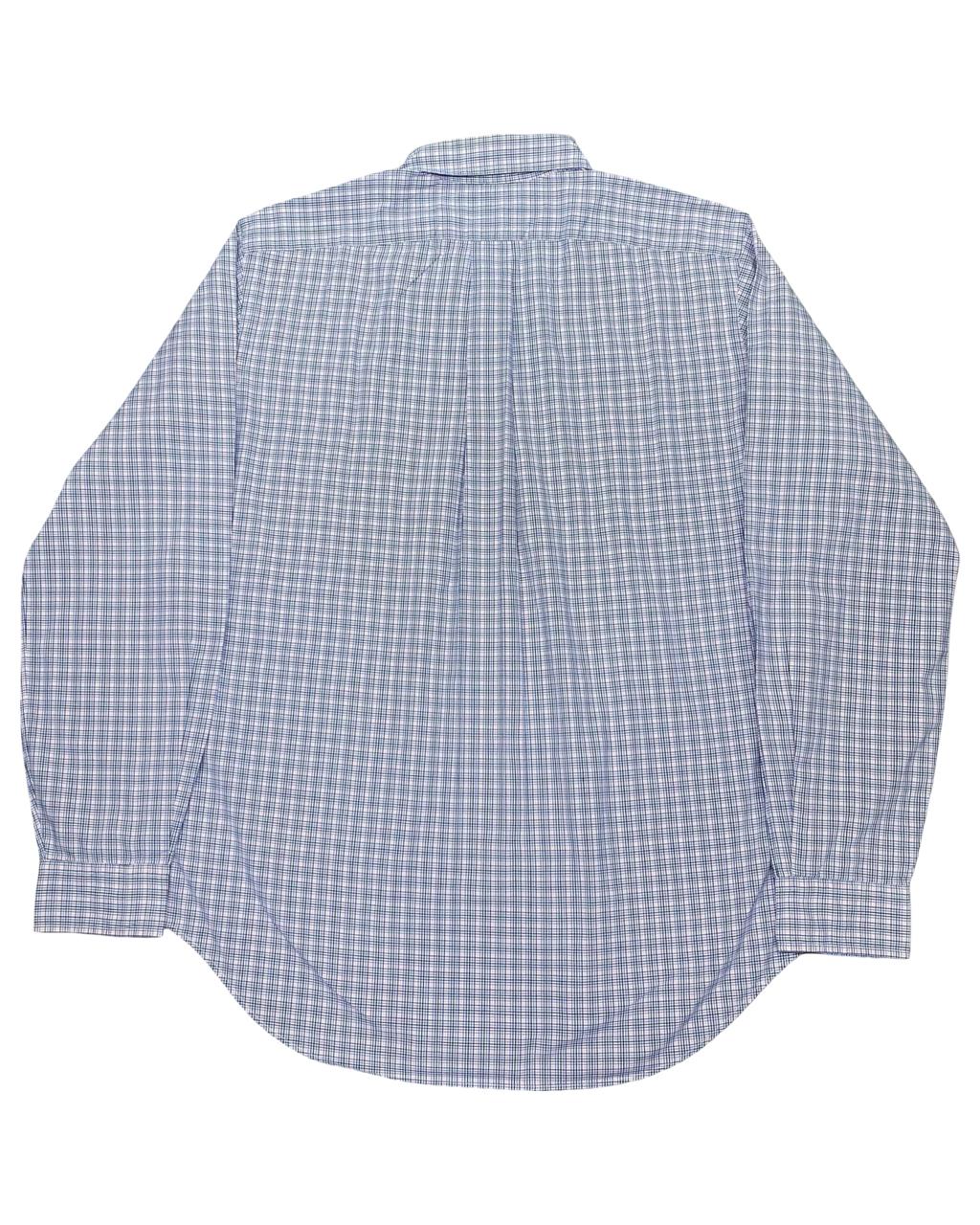 Ralph Lauren Blue & Pink Checked Button-Down Shirt | Size Large | Chest 24”