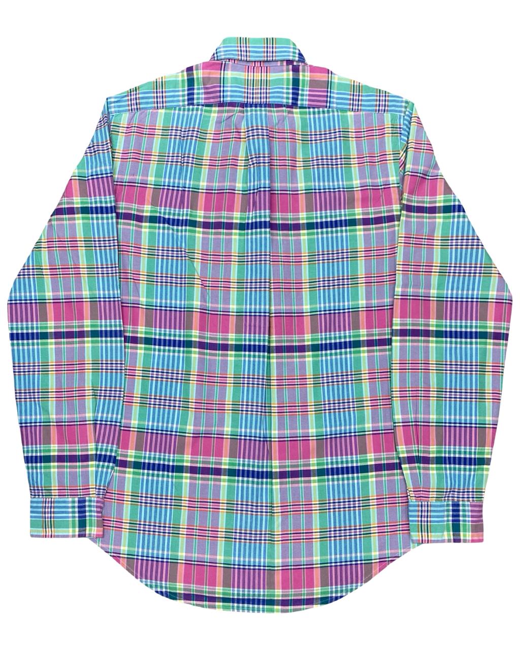 Ralph Lauren Multicolor Plaid Long-Sleeve Button-Down Shirt | Size Medium | Chest 21”