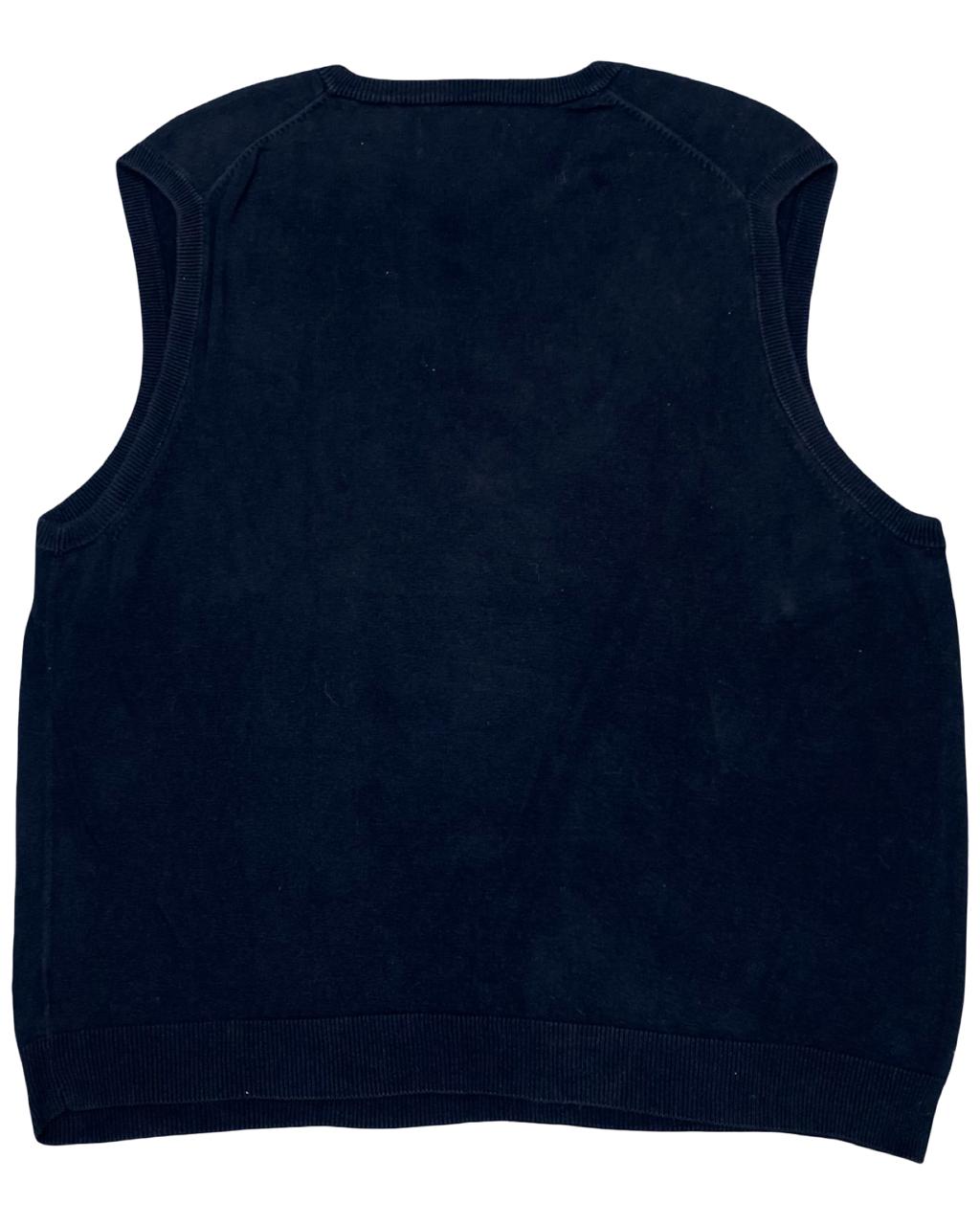 Chaps Navy Blue V-Neck Sweater Vest | Size Large | Chest 25”