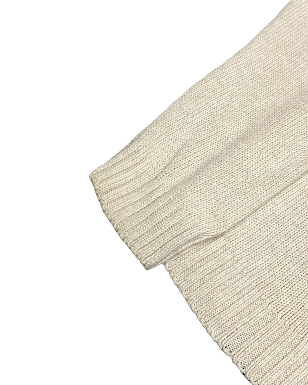 Chaps Cream Knit Crewneck Sweater | Size Large | Chest 24”