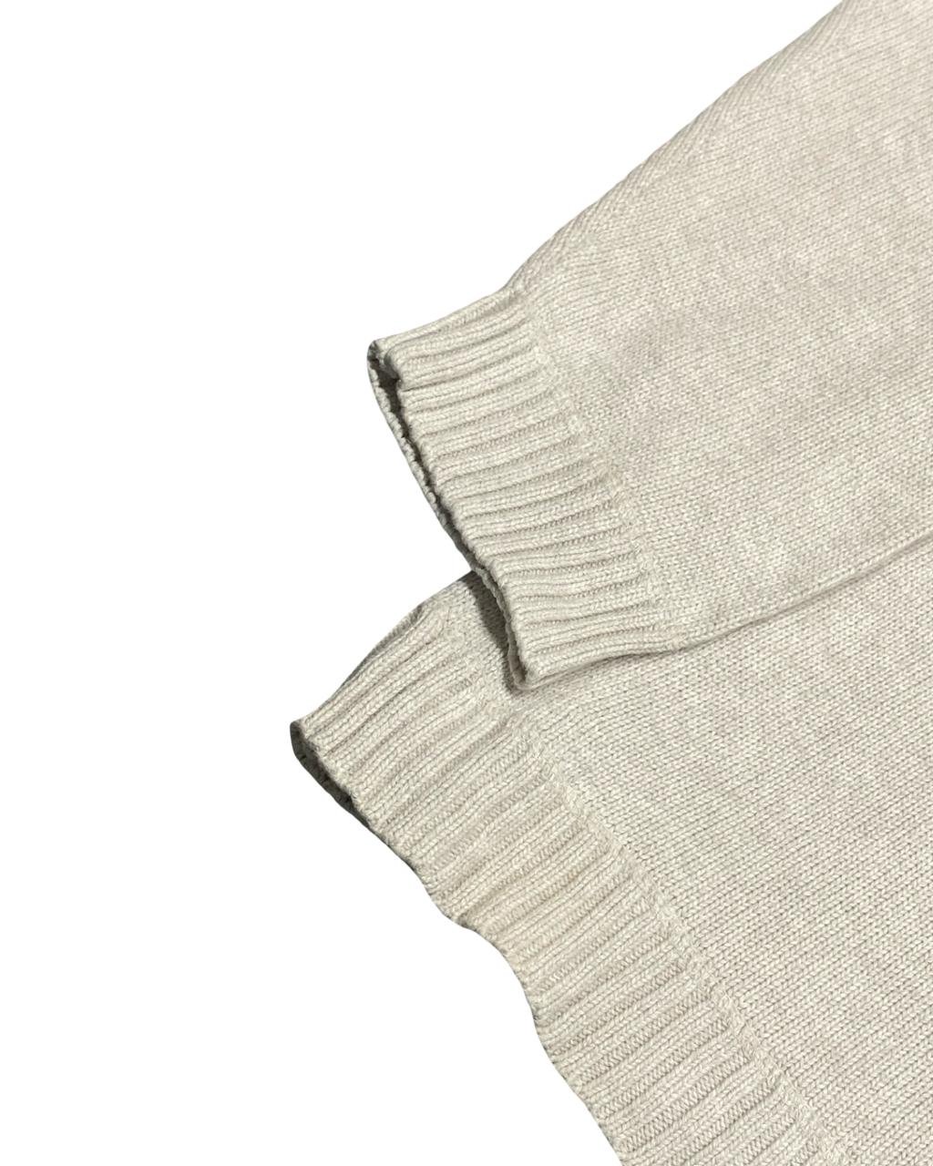GAP Cream V-Stitch Knit Crewneck Sweater | Size XL | Chest 26”