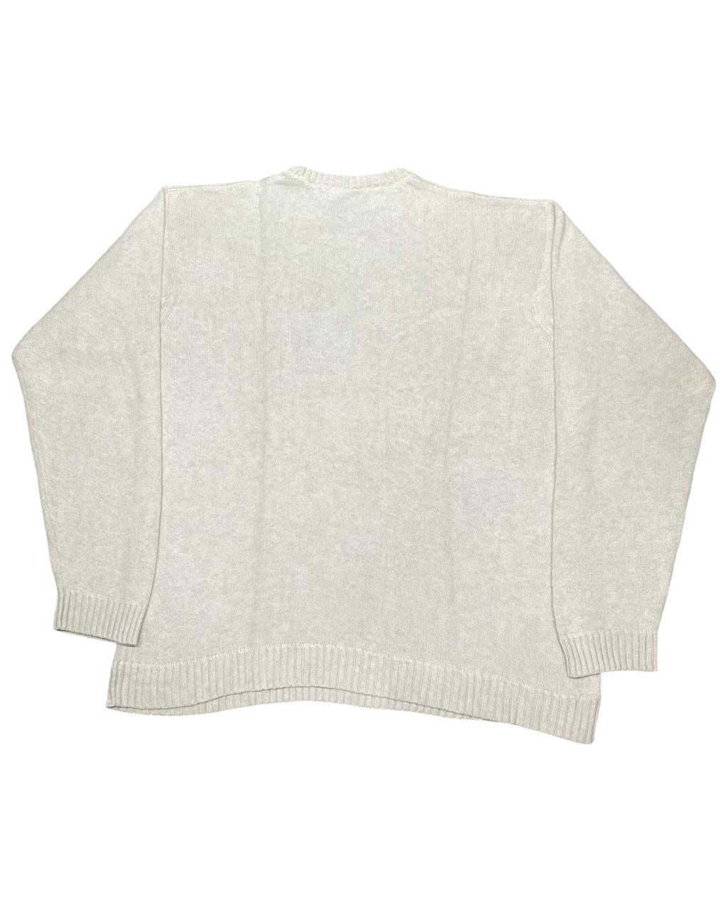 GAP Cream V-Stitch Knit Crewneck Sweater | Size XL | Chest 26”