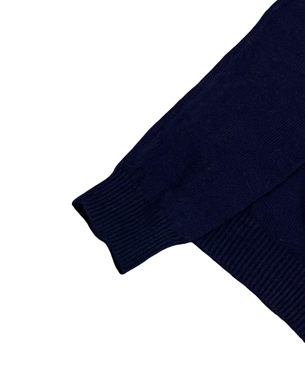 IZOD Navy Blue V-Neck Knit Sweater | Size Large | Chest 23.5”