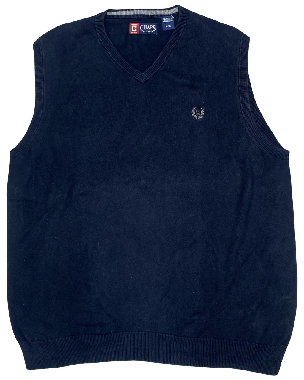 Chaps Navy Blue Knit Sweater Vest