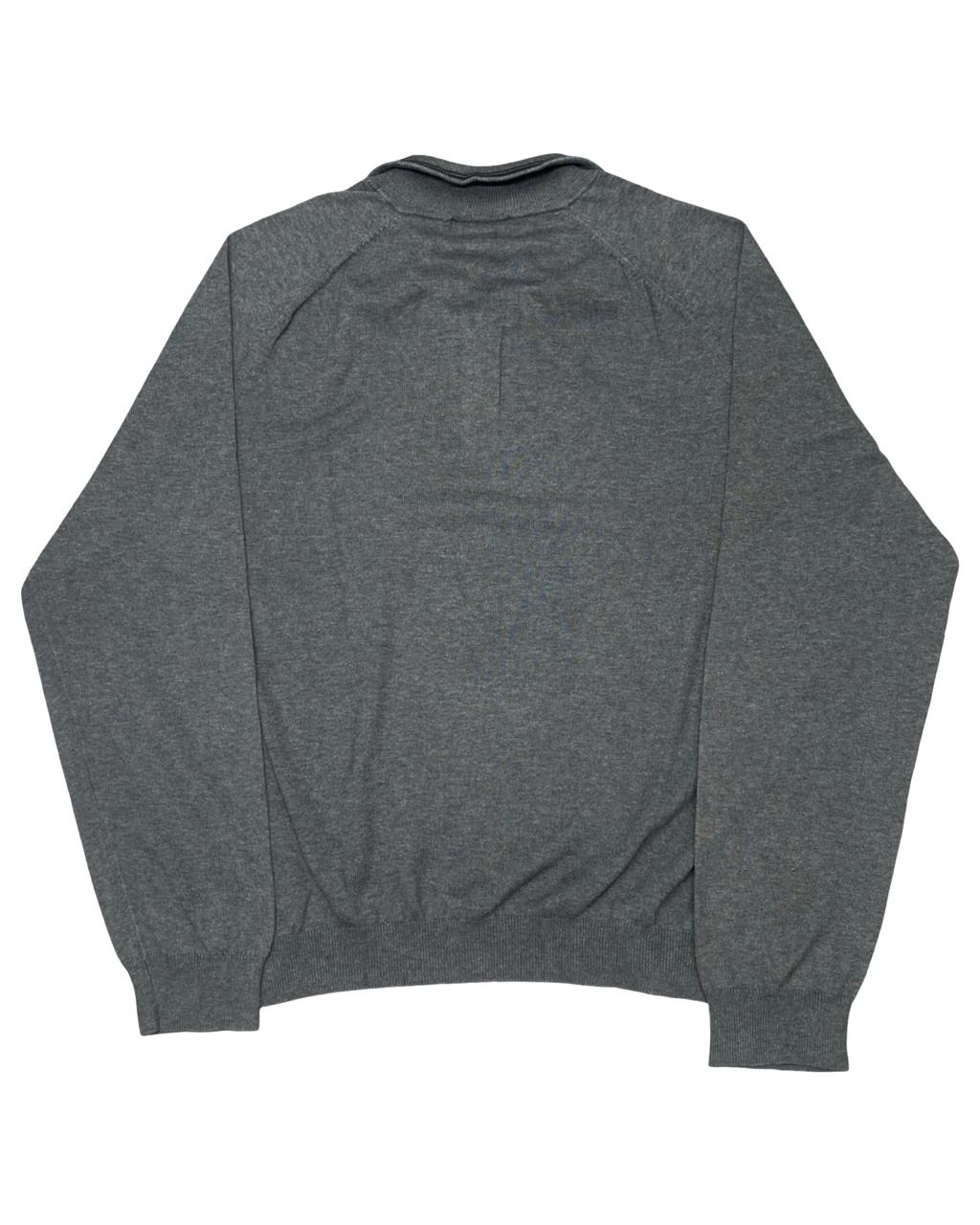 Eddie Bauer Charcoal Gray Quarter-Zip Sweater