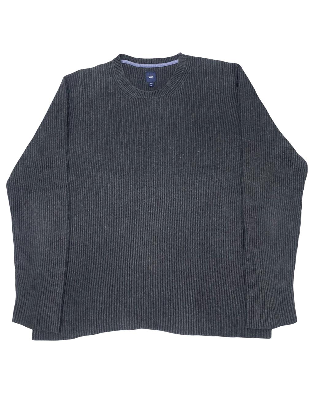 GAP Charcoal Gray Ribbed Knit Sweater