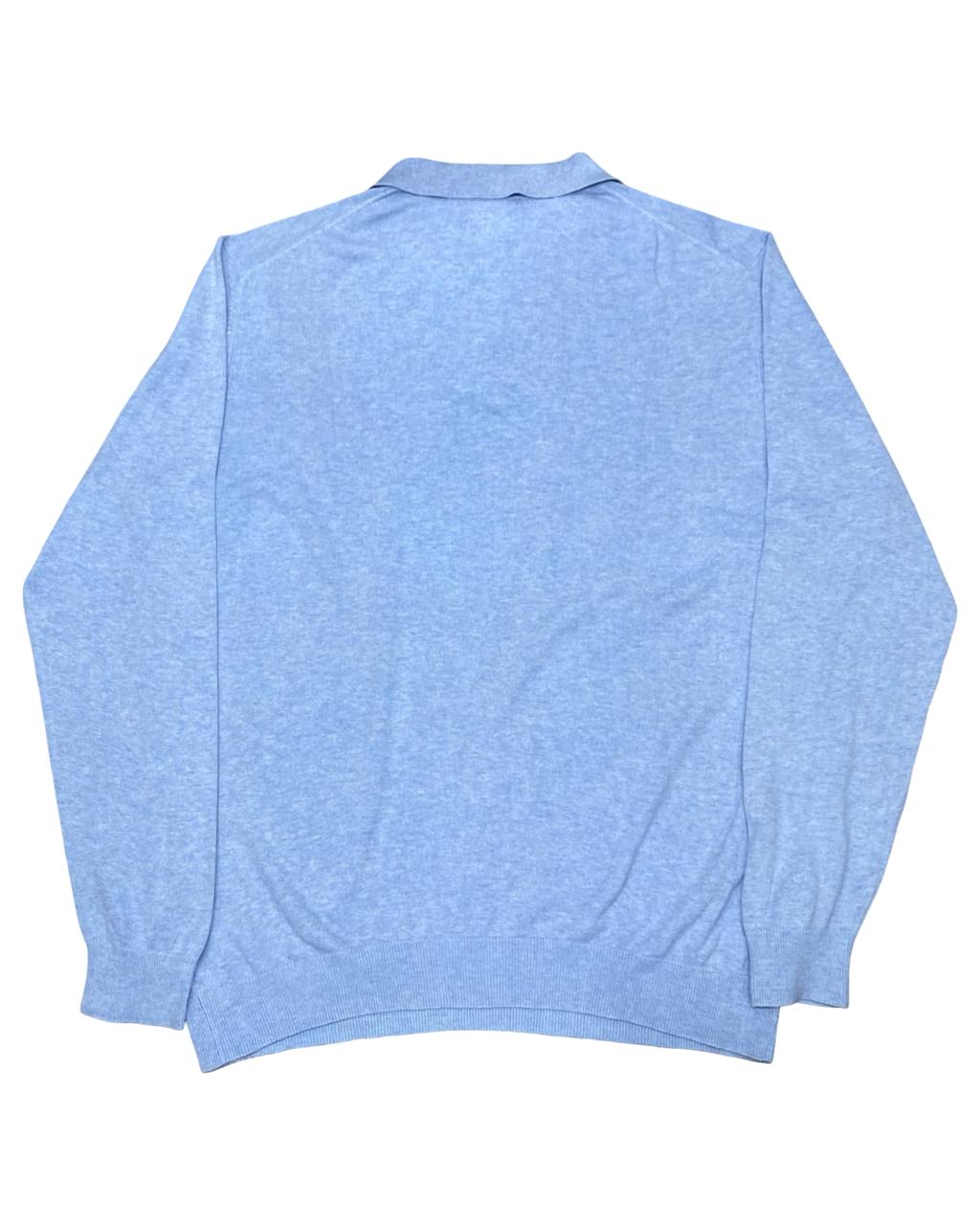 L.L.Bean Light Blue Polo Collar Sweatshirt