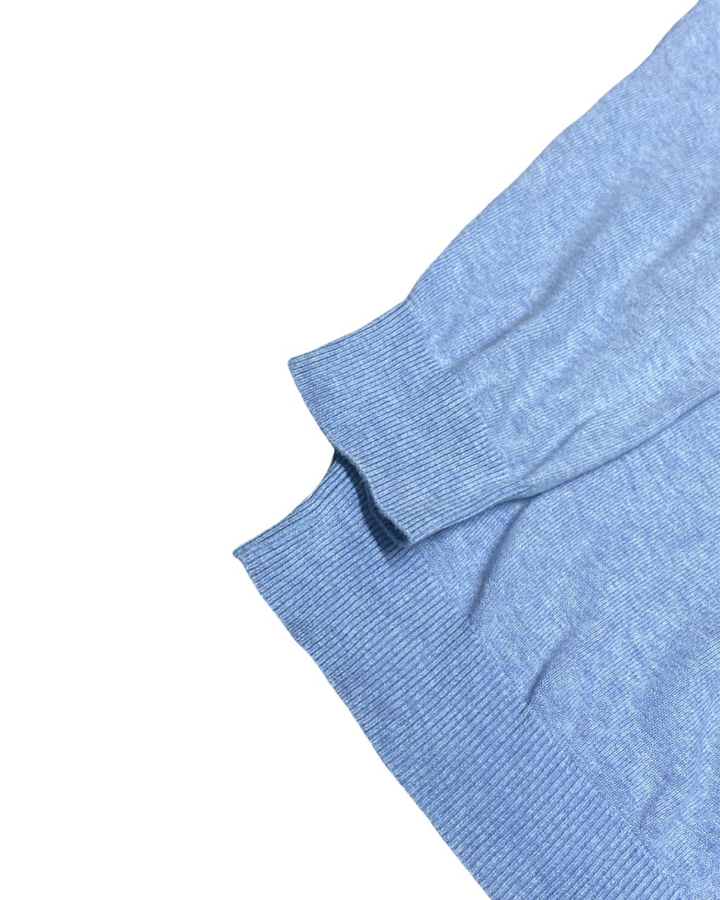 L.L.Bean Light Blue Polo Collar Sweatshirt