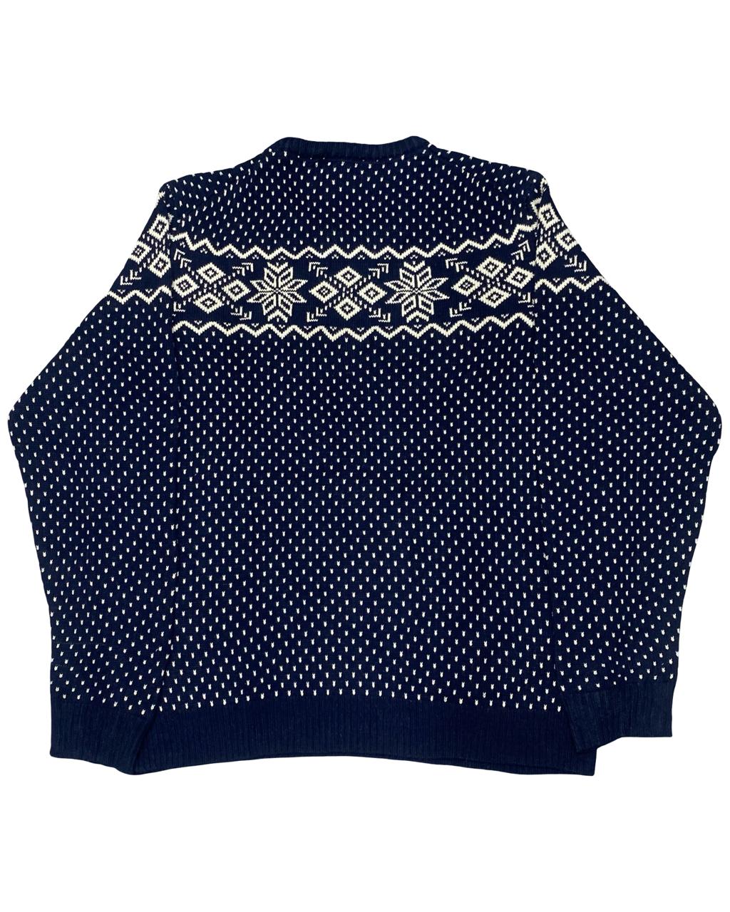 IZOD Navy Fair Isle Knit Sweater
