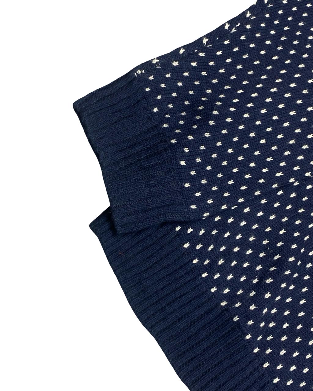 IZOD Navy Fair Isle Knit Sweater