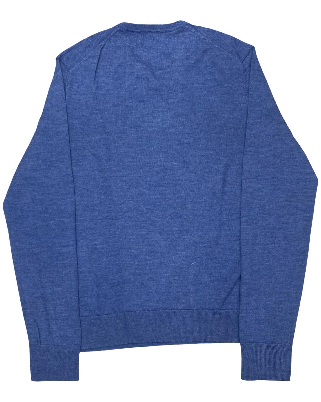 Calvin Klein Blue V-Neck Knit Sweater