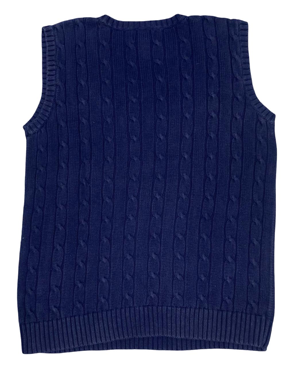 Chaps Navy Cable-Knit Sweater Vest