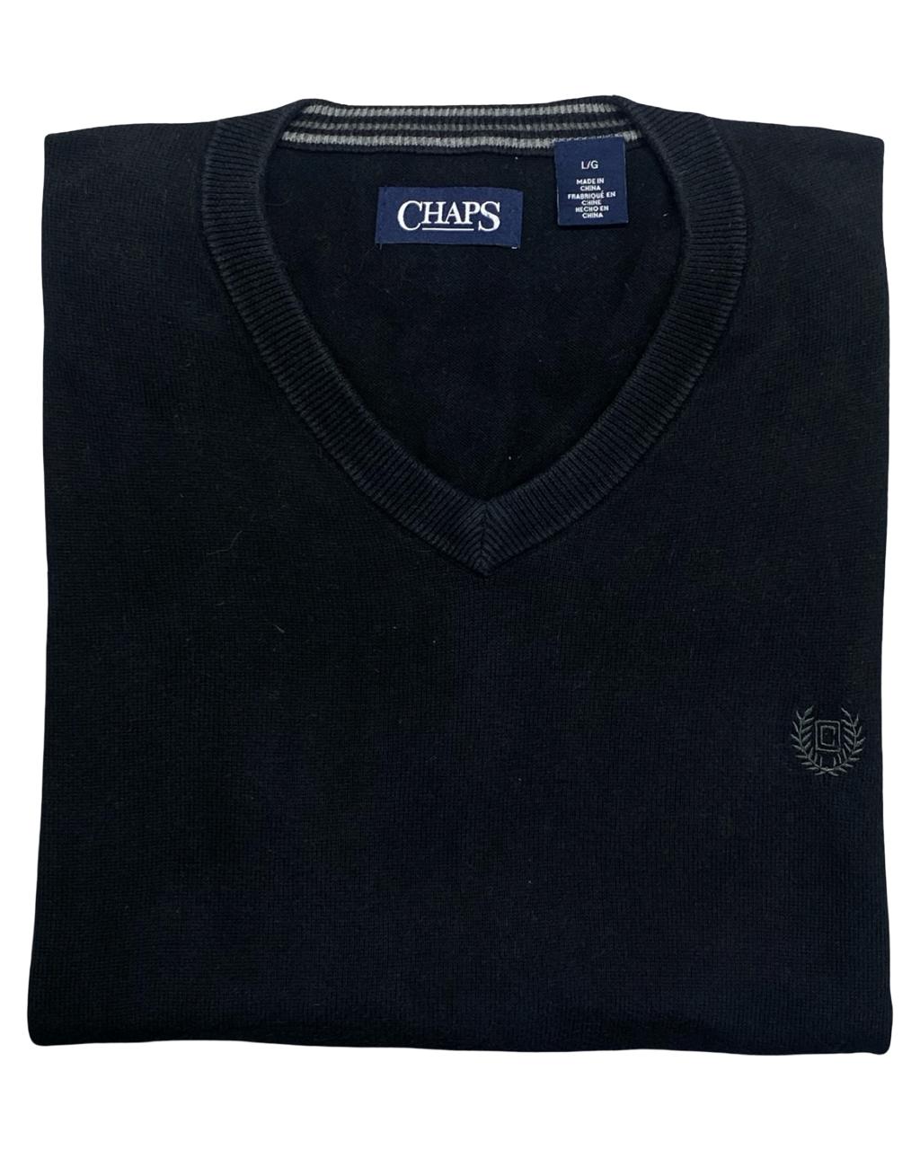 Chaps Black Knit Sweater Vest