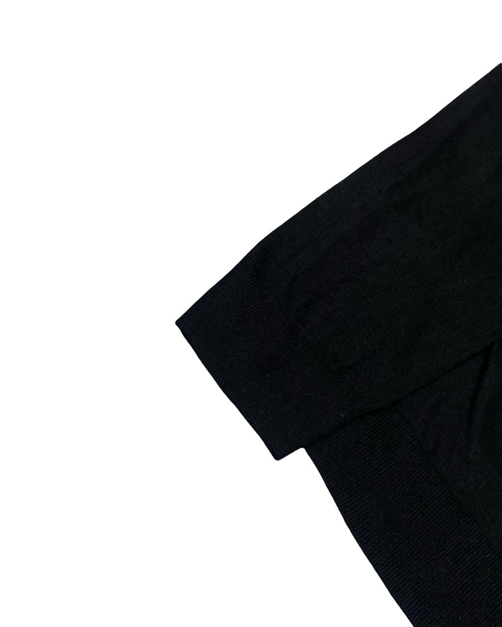 Nautica Black V-Neck Knit Sweater