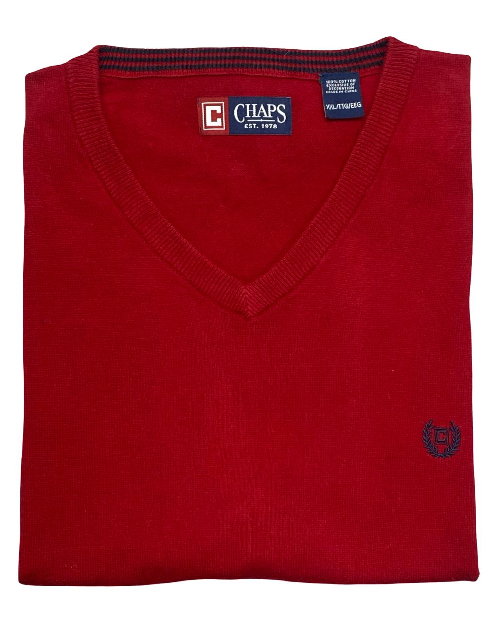 Chaps Red Knit Sweater Vest