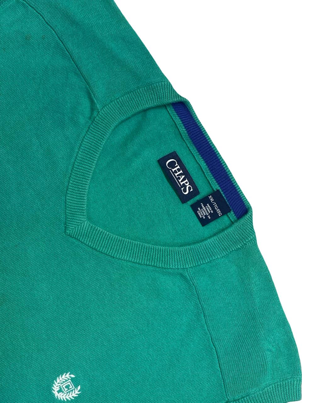 Chaps Teal Green Knit Sweater Vest