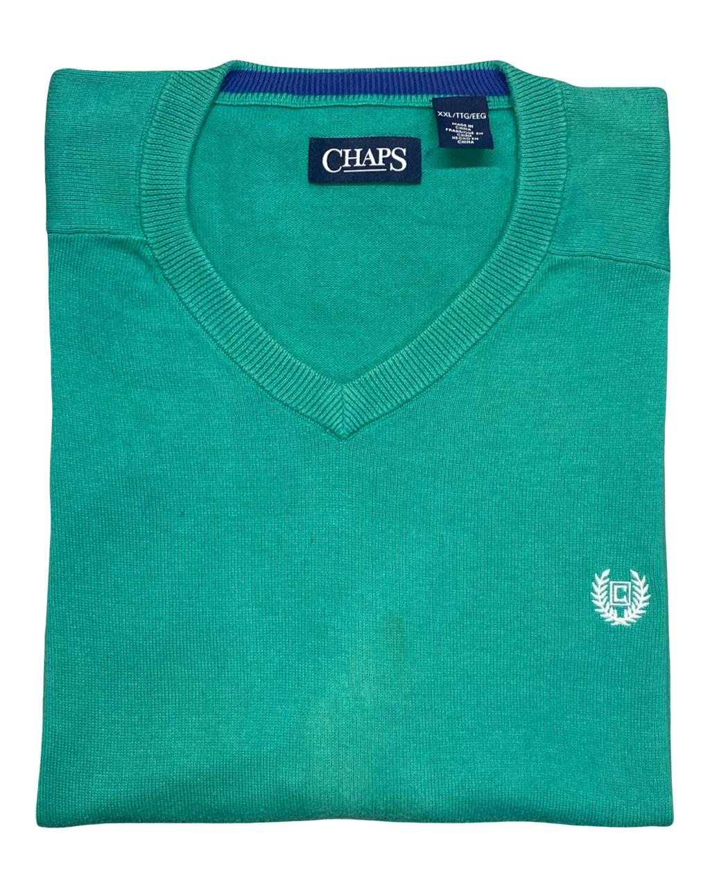 Chaps Teal Green Knit Sweater Vest