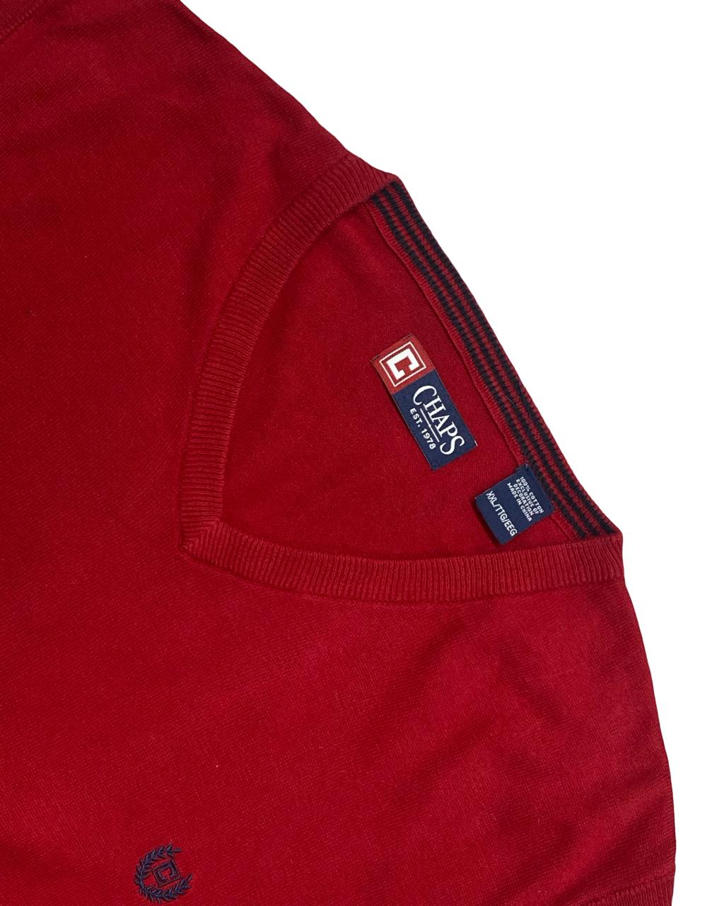 Chaps Red Knit Sweater Vest