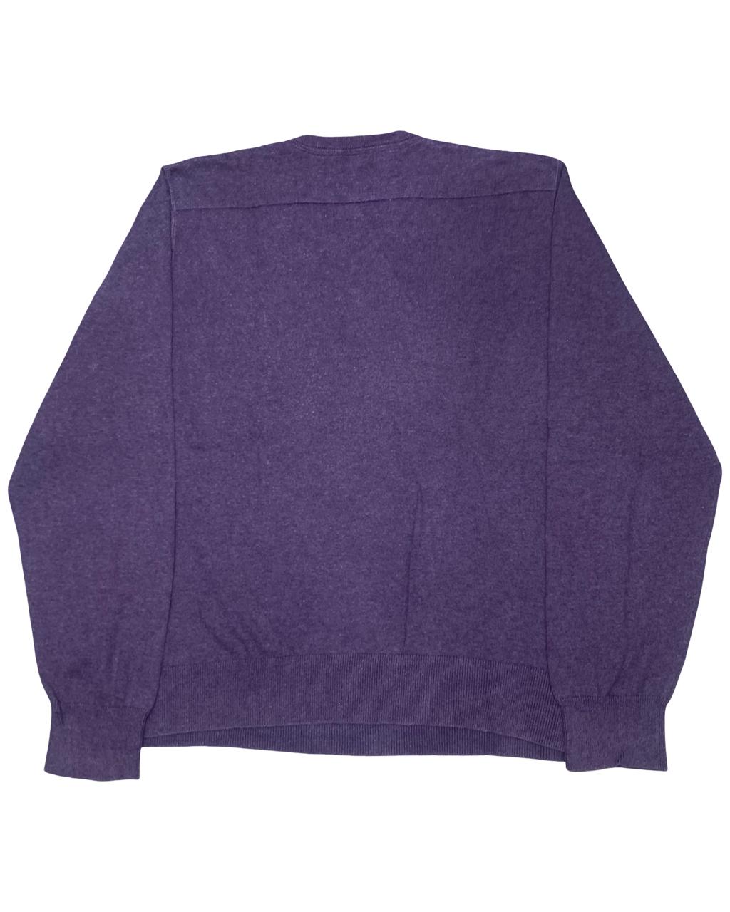 IZOD Purple V-Neck Knit Sweater