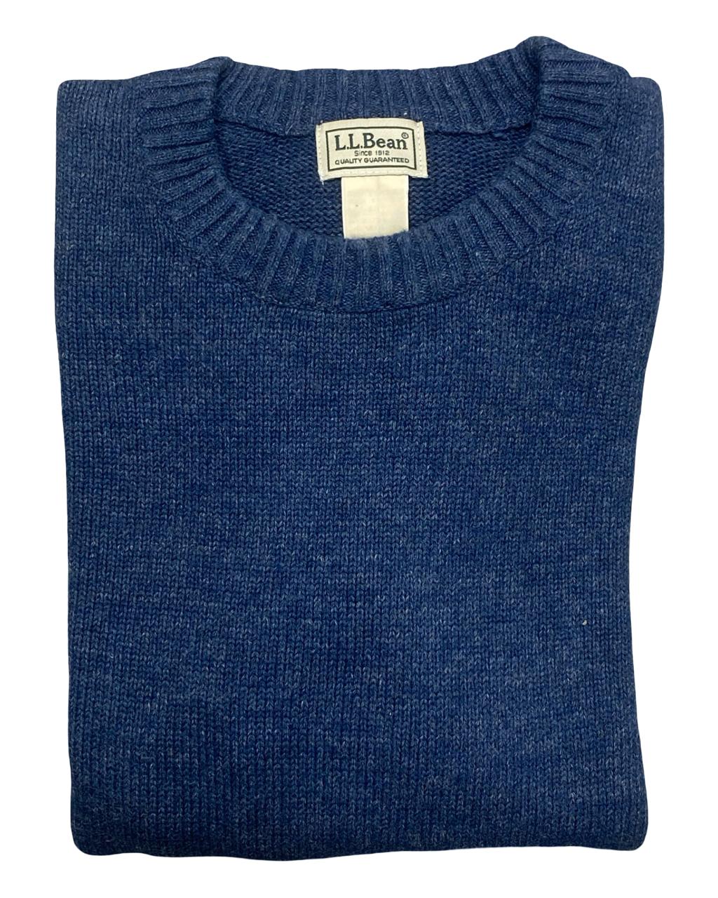 L.L.Bean Blue Crewneck Knit Sweater