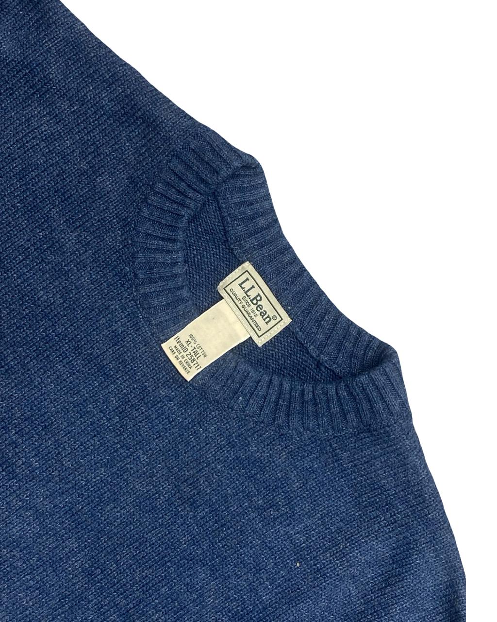 L.L.Bean Blue Crewneck Knit Sweater