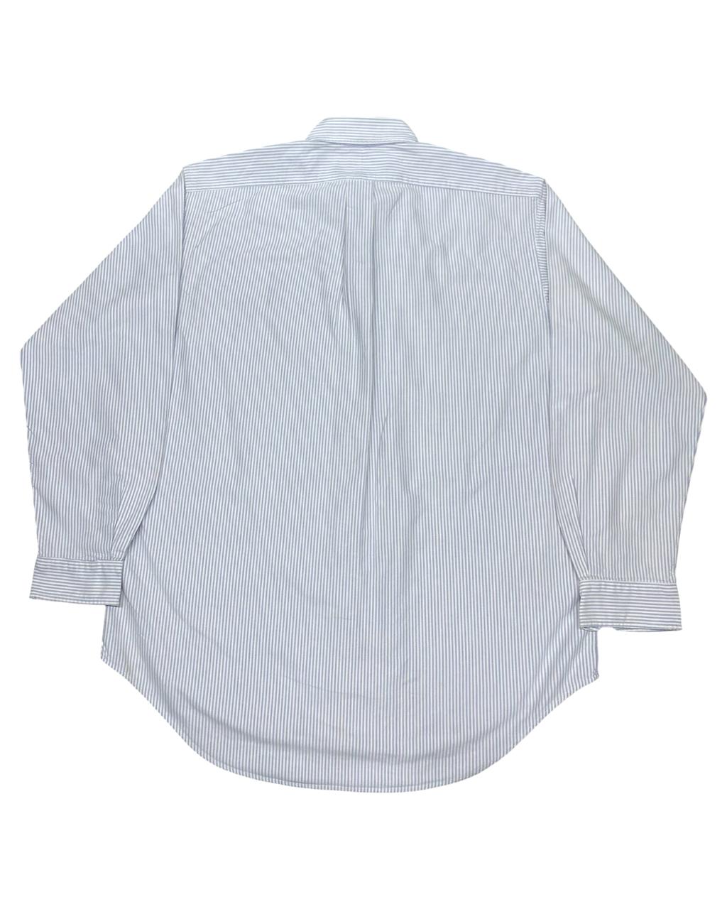 Ralph Lauren Blue & White Striped Button-Down Shirt