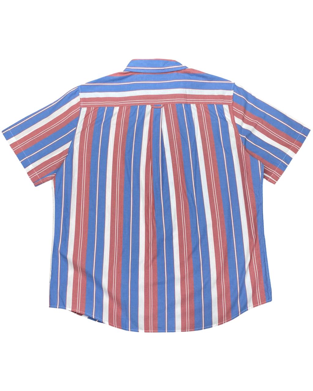 Chaps Blue, Red & White Striped Short-Sleeve Button-Down Shirt