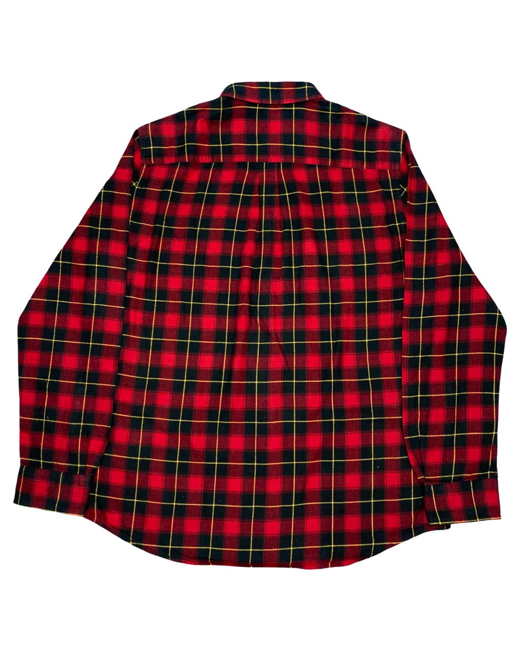 Chaps Red & Black Plaid Button-Down Shirt